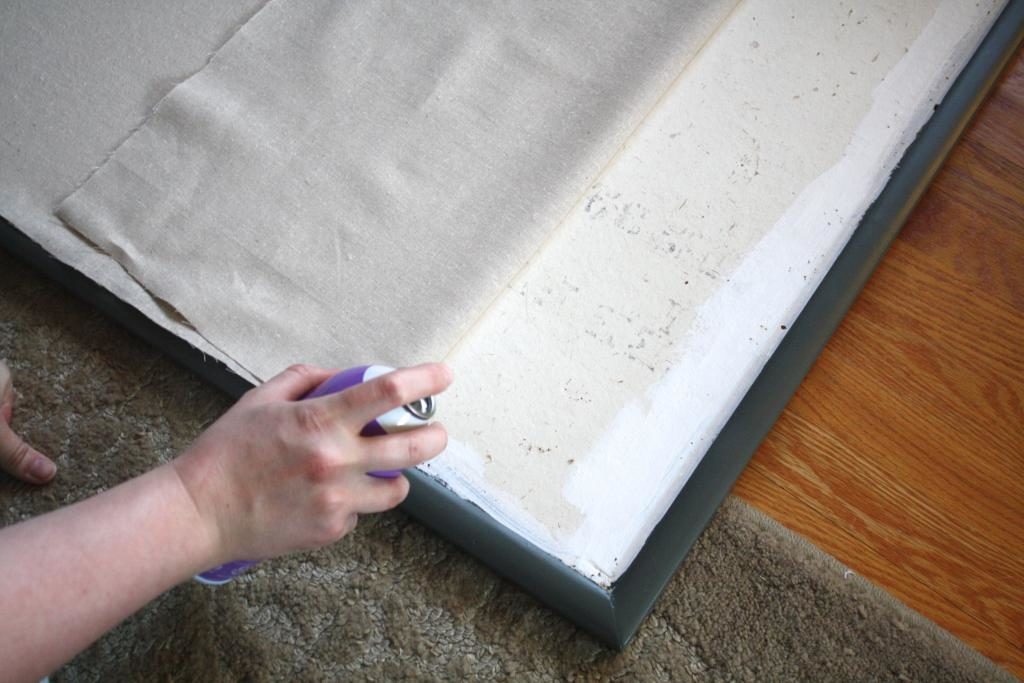 How to make a covered cork board mint green sewing machine