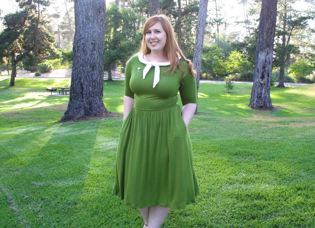 Green Moneta Dress Mint Green Sewing Machine