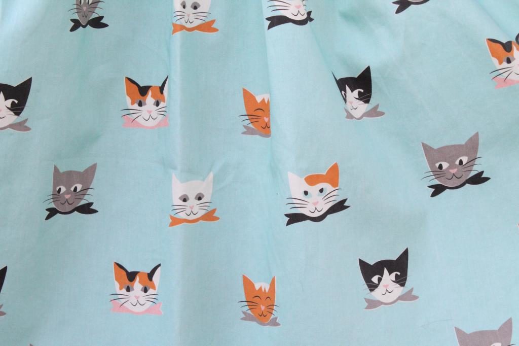 Cat Lady Sewing Challenge Dress Spoonflower Mint Green Sewing Machine