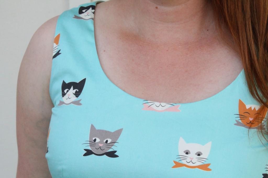 Cat Lady Sewing Challenge Dress Spoonflower Mint Green Sewing Machine