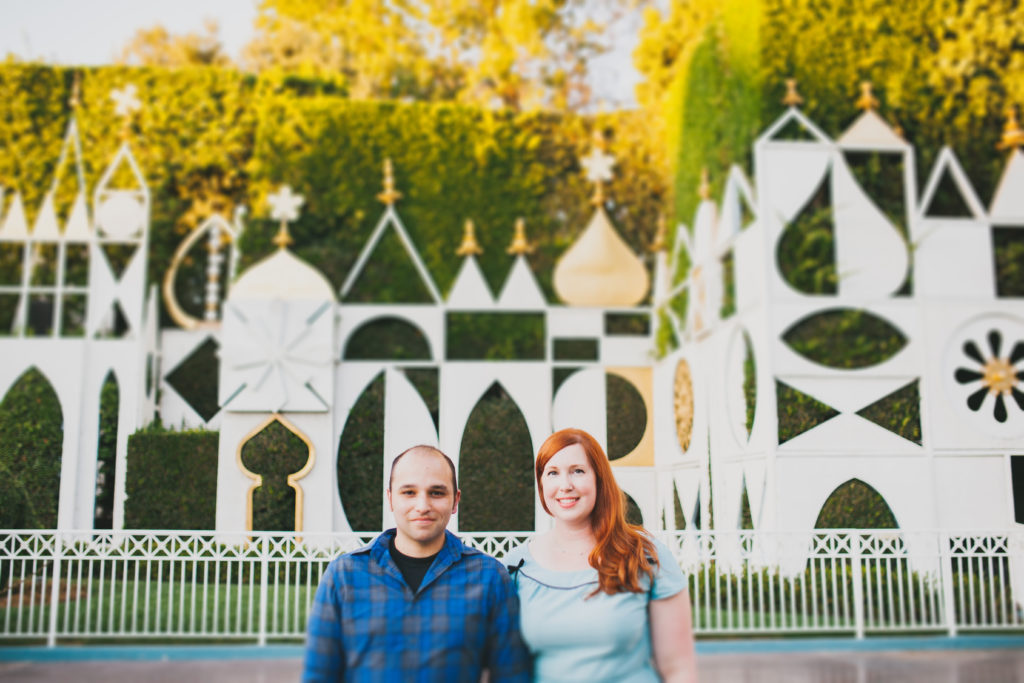 Disneyland Engagement Photos Plum Jam Photography Mint Green Sewing Machine