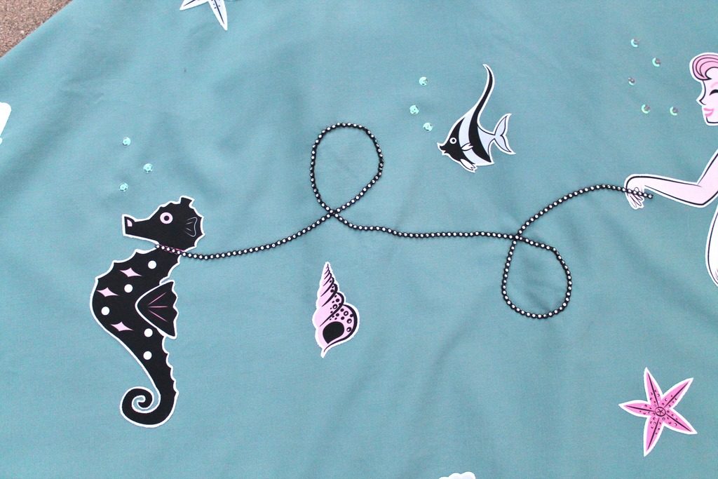 Retro Mermaid Applique Skirt Mint Green Sewing Machine Blog